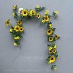 dây leo hoa hướng dương giả trang trí đẹp